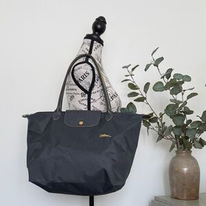 Longchamp Le Pliage Club Tote in Grey/Yellow - Medium Size